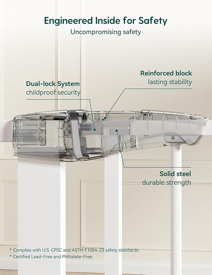 Babelio Baby Gate, 29-48 Inch Auto Close Pet Gate PressGuard P7, Easy Install - Image 4