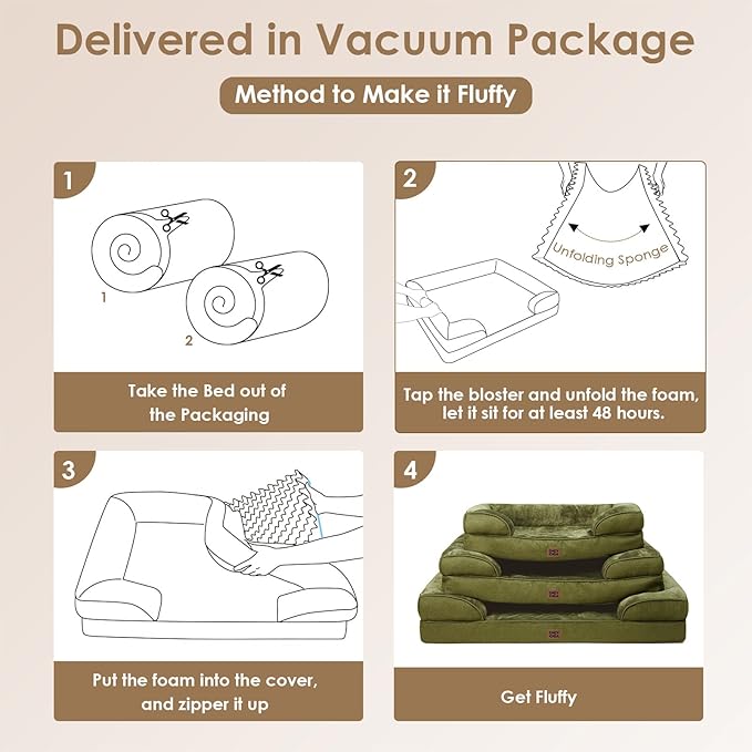 EHEYCIGA Orthopedic XL Dog Beds, Waterproof Memory Foam Dog Bed - Image 7