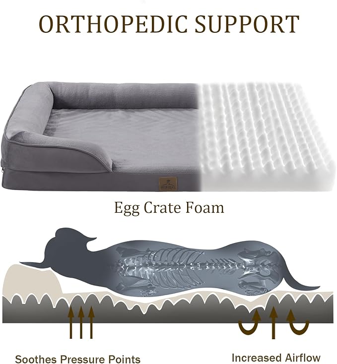 Bedfolks Orthopedic Dog Bed XL, Waterproof Dog Sofa Bed - Image 2
