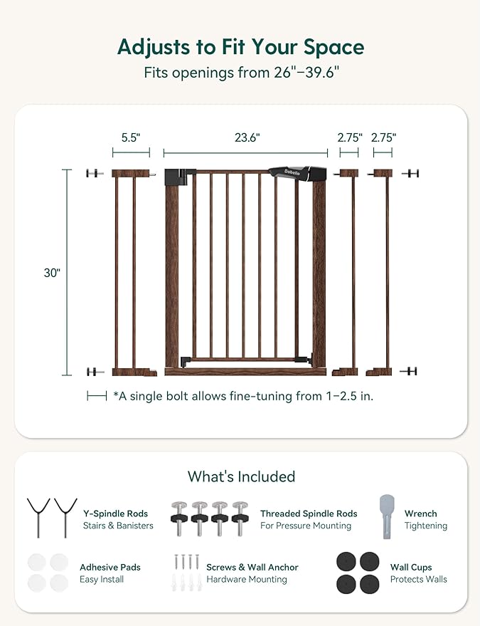 Mom's Choice Award Winner-BABELIO 26-40" Metal Baby Gate - Image 8