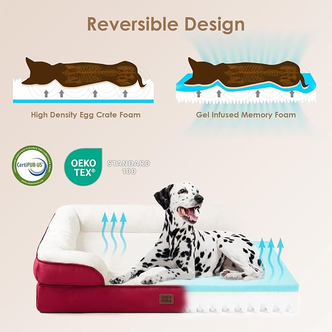 EHEYCIGA Orthopedic XL Dog Beds, Waterproof Memory Foam Dog Bed - Image 4