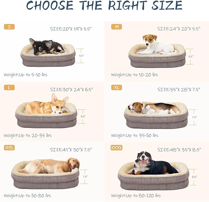 Orthopedic Dog Bed for Medium, Large Dogs Breeds, High Density Egg Crate Foam - Image 5