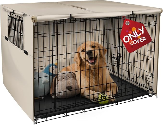 Explore Land 36 inches Dog Crate Cover Heavy Duty Polyester Pet Kennel Sunshade by ExploreLand