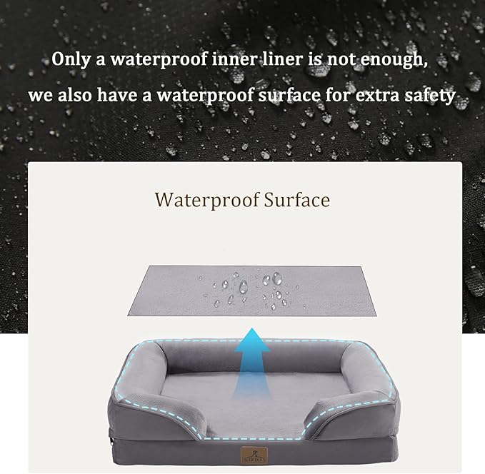 Bedfolks Orthopedic Dog Bed XL, Waterproof Dog Sofa Bed - Image 3