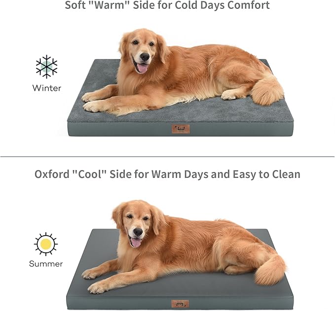 Plush Orthopedic Dog Bed for Medium Dogs & Puppies, Waterproof Dog Beds 29x18 - Image 3