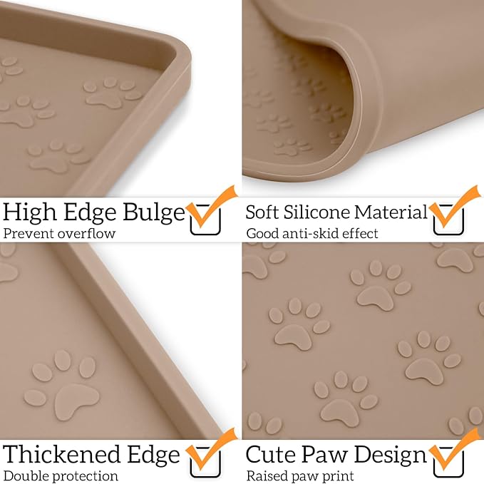 Ptlom Dog Food Mat Anti-Slip Bowl Mats - Image 4