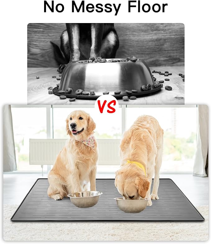 48" x 32" Largest Pet Food Mat, XXXL Silicone Dog Mats - Image 5