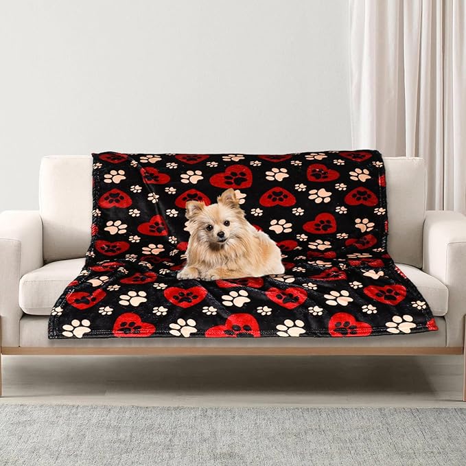 Dog Blankets for Large Dogs, Fuzzy Soft Pet Mat Throw Cover for Kennel Crate Bed - Image 4