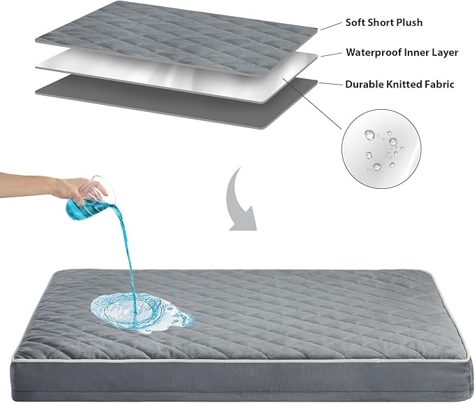 WNPETHOME Orthopedic Dog Bed Medium Size Dog, Waterproof Medium Dogs Bed - Image 5
