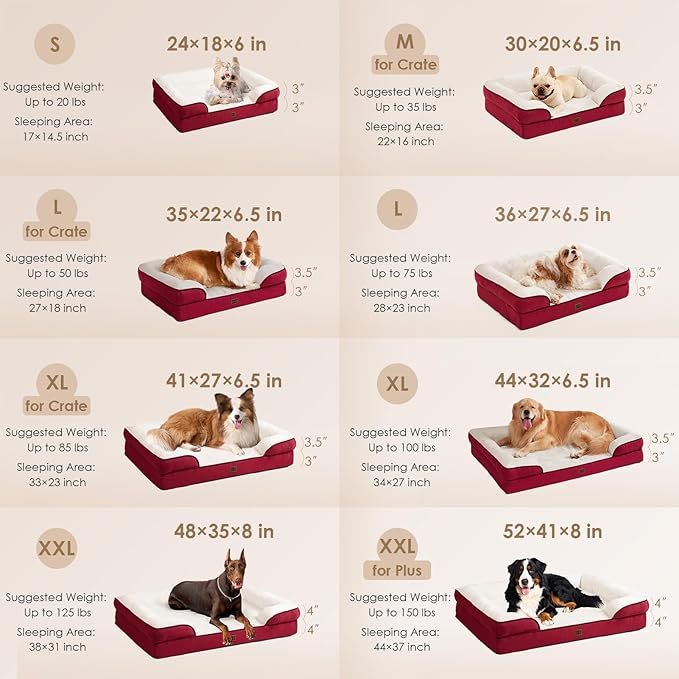 EHEYCIGA Orthopedic XL Dog Beds, Waterproof Memory Foam Dog Bed - Image 2