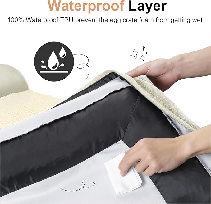 Large Dog Bed Orthopedic Washable: Beds Bolster XL Bed Medium Large Dogs Egg - Image 4