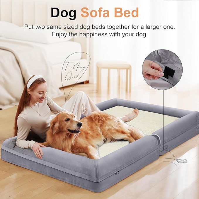 Large Dog Bed Orthopedic Washable: Beds Bolster XL Bed Big XLarge Dogs Egg - Image 3