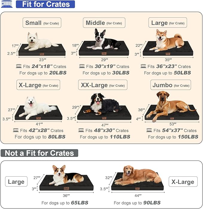 Flat Extra Large Dog Bed, Jumbo Waterproof Dog Bed - Image 2