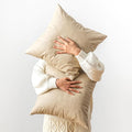 Oversized Neutral Decorative Leather Pillow Cover Pack of 2, by GEGELICA