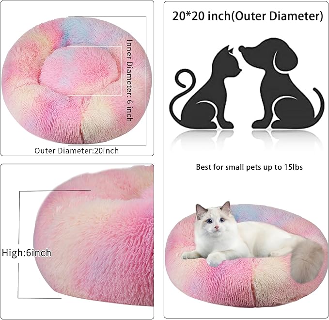 Cat Beds for Indoor Cats, 20 Inch Dog Bed for Small Melium Large Dogs, - Image 5