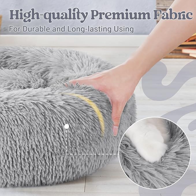 rabbitgoo Calming Dog Bed for Small Medium, 27 inches Pet Bed Machine Washable - Image 6