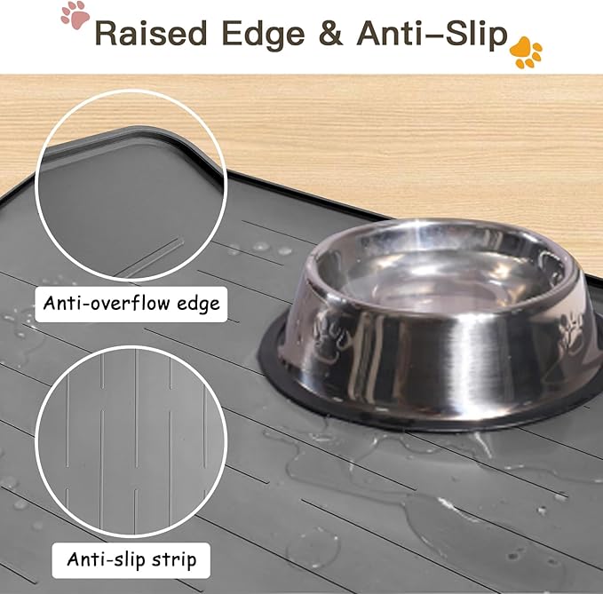 Largest Dog Food Mat, 39.5"x29.5" Silicone Dog and Cat Mat - Image 6