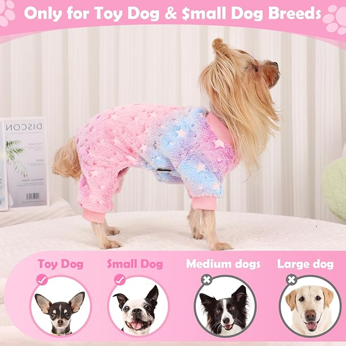 Dog Pajamas Small Girl Female, Warm Winter Extra Small Dog Clothes, Cute Fleece - Image 4