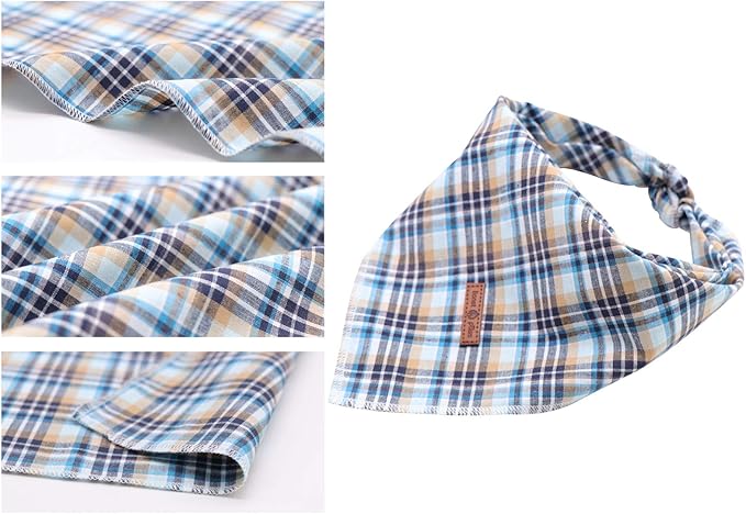 Lionet Paws Dog Bandana Washable Cotton Handkerchief Scarf Triangle Bandana - Image 2