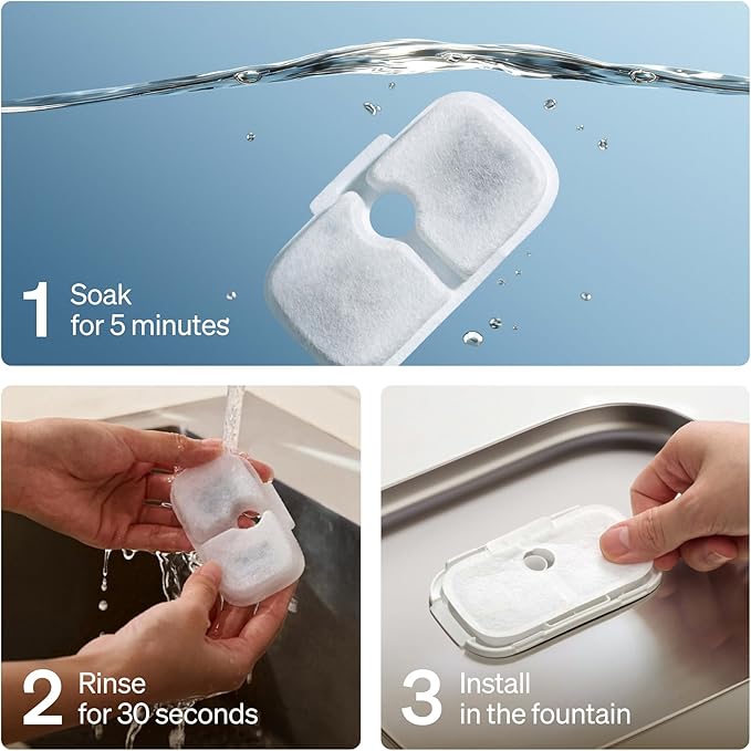PETLIBRO Cat Water Fountain Filter, 4 Packs Cat Fountain Filter Replacement & - Image 8
