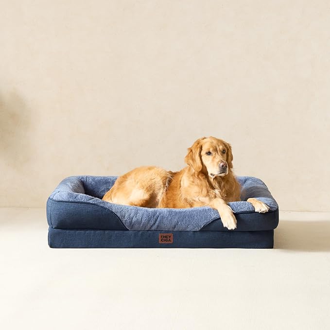 EHEYCIGA Orthopedic Dog Bed for Medium Dog, Waterproof Liner & Washable - Image 8