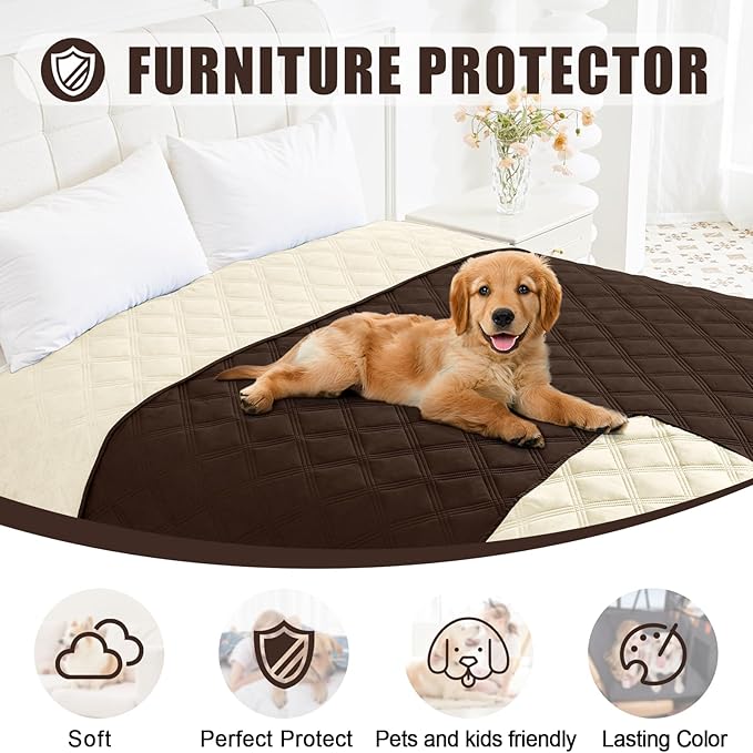 Smiry Waterproof Dog Bed Cover Blanket 40x80, Soft Reversible Pet Blanket - Image 8