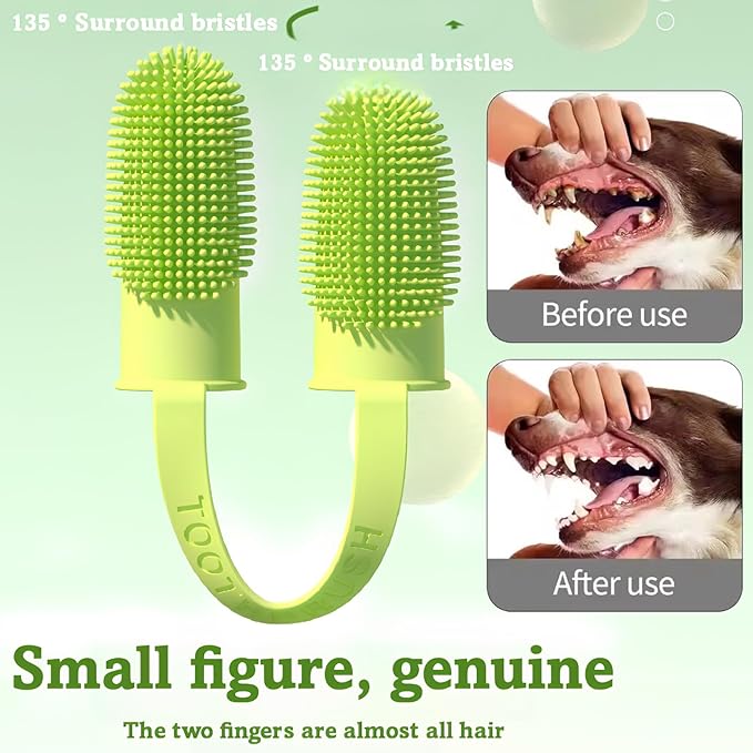 6Pcs Dog Bath Brush Set with Soap Dispenser - Image 2