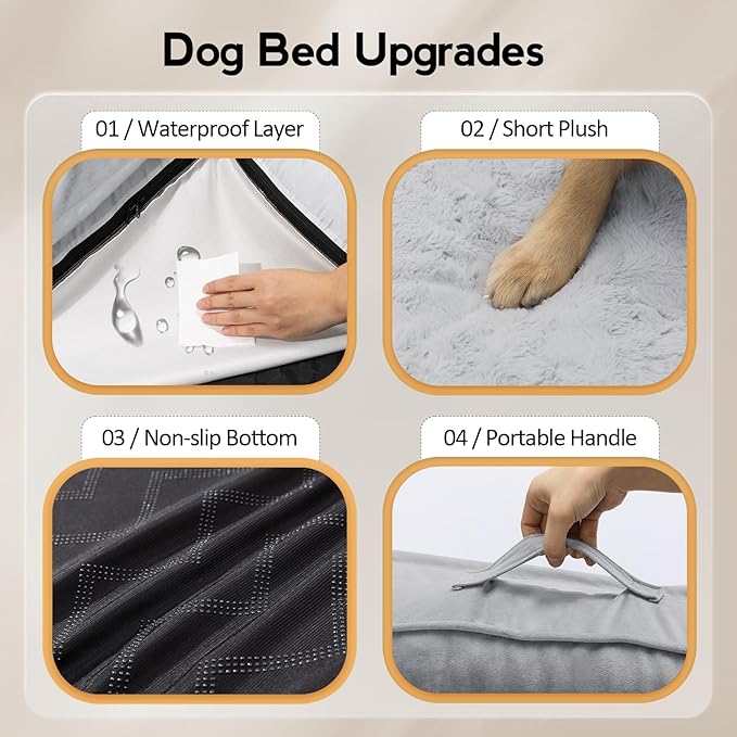 Large Dog Bed - XL Orthopedic Egg-Crate Memory Foam Dog Beds - Image 5