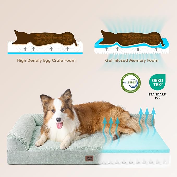 EHEYCIGA Orthopedic Dog Bed Medium Size Dogs, Memory Foam Dog Bed - Image 4