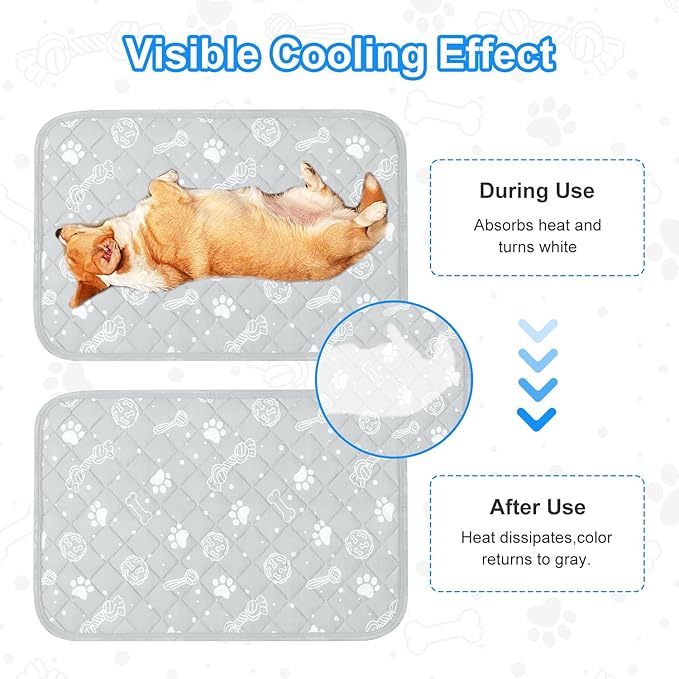 MH MYLUNE HOME Dog/Cat Cooling Mat, Arc-Chill Cooling Fiber & Endothermic Color - Image 4