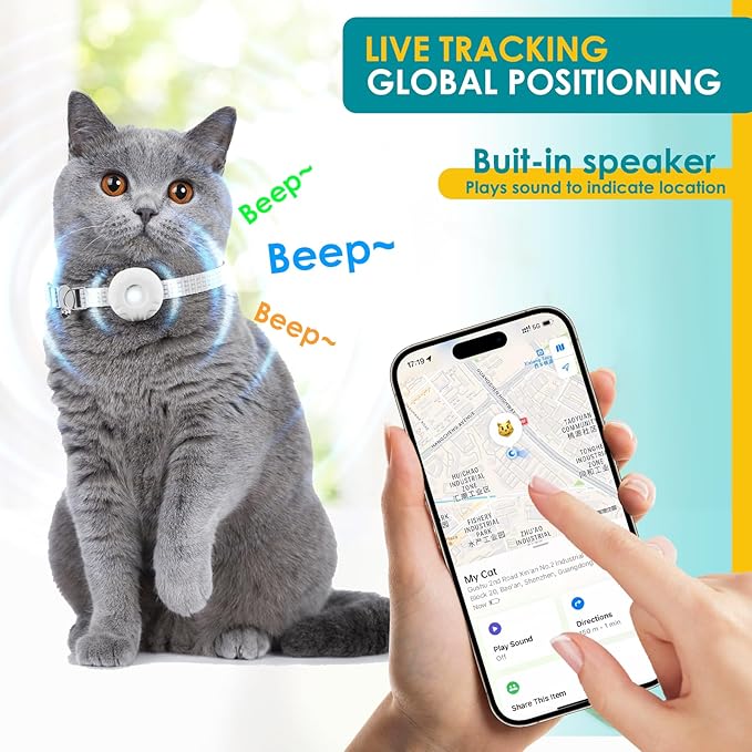 Cat Tracker, Pet Tracker for Cats, Cat GPS Tracker Collar - Image 3