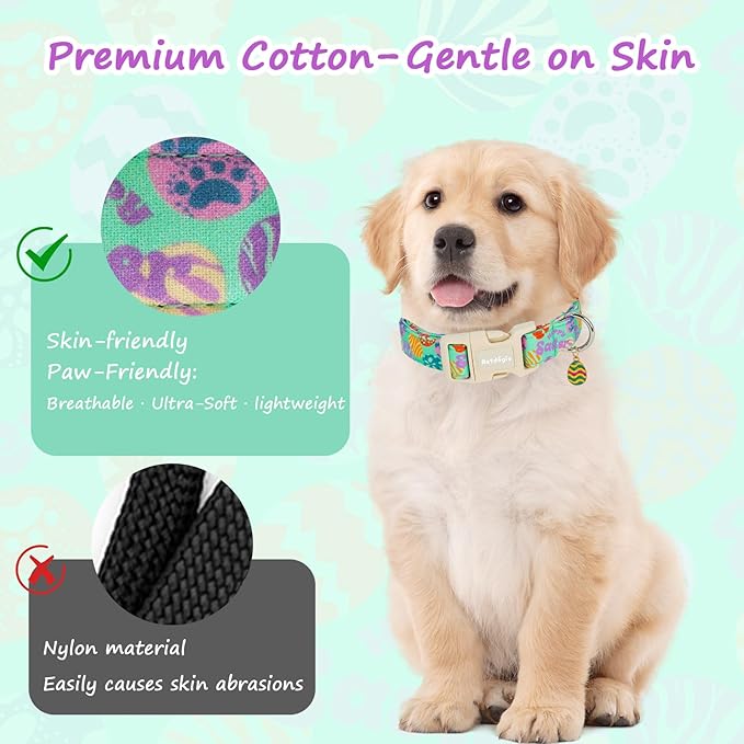Easter Dog Collar for Large Dogs, Adjustable Green Large Dog Collar - Image 5