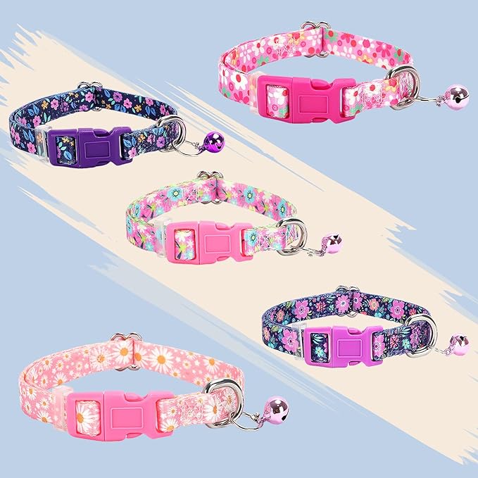 Nylon Dog Collar with Bell for Small Dogs, Adjustable Puppies, Kittens & Small - Image 6