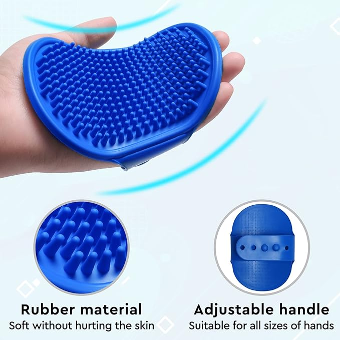 GJEASE Cat Grooming Glove Brush, Self-Cleaning Slicker Pet Brush - Image 5