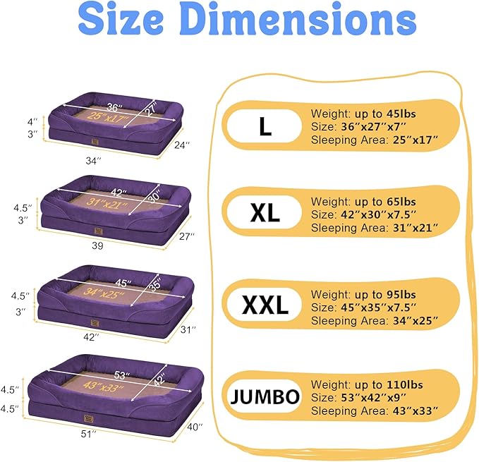 Washable Orthopedic Dog Bed for Medium Large Size Dogs - Image 7