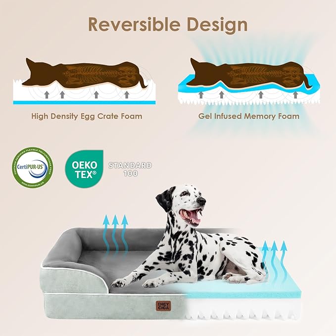 EHEYCIGA Orthopedic Dog Bed for Medium Dogs, Waterproof Memory Foam Medium Dog - Image 4