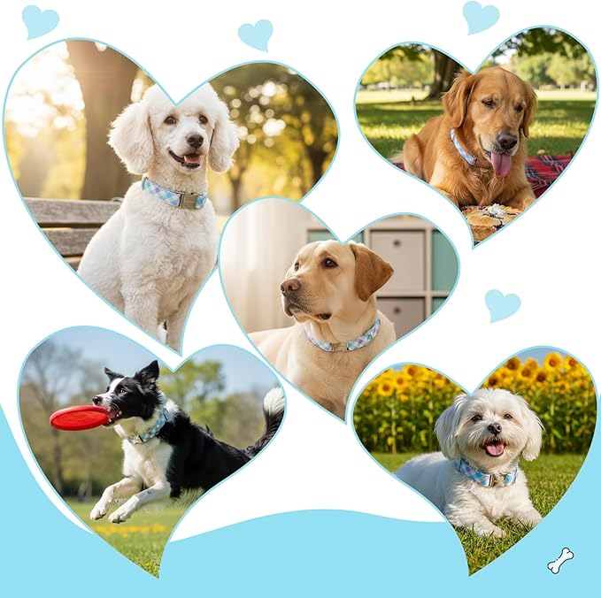Cotton Collar for Dog，Soft Adjustable Dog Collars for Large Dogs, Cute Dog - Image 7