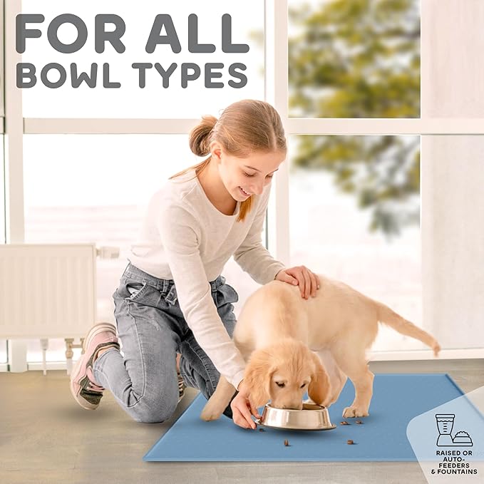 Dog Food Mat - 28x18 Raised Edges Dogs Mat - Image 6