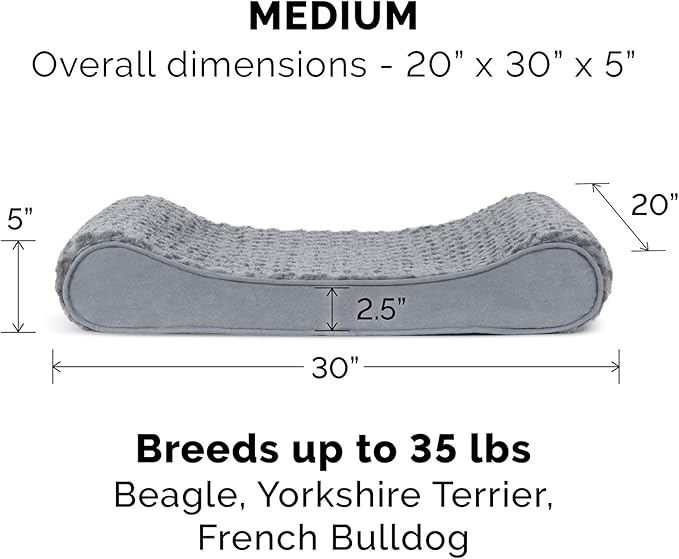 Furhaven Replacement Dog Bed Cover Ultra Plush Faux Fur & Suede Contour Luxe - Image 3