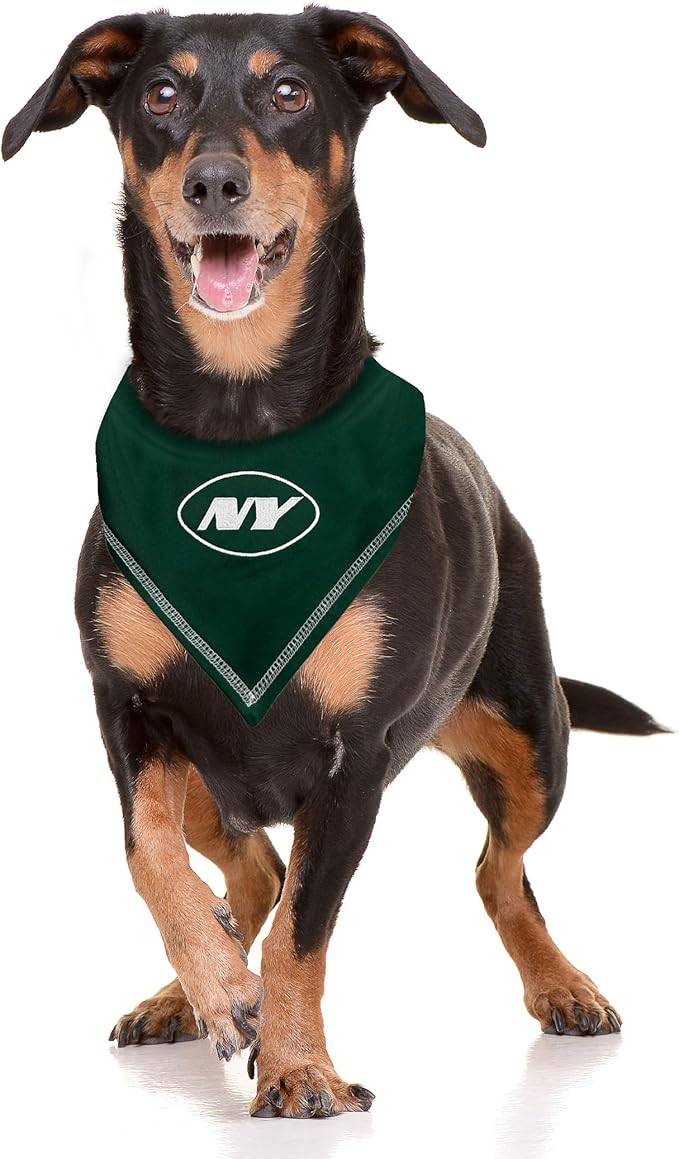 Pets First NFL New York Jets TIE Bandana, Size Large/X-Large. Dog Bandana Scarf - Image 4