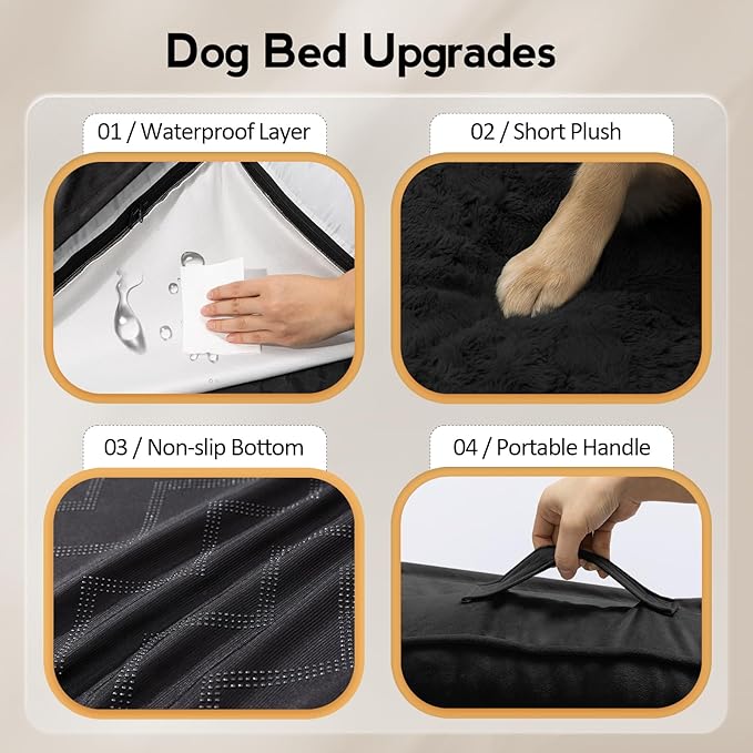 Large Orthopedic Dog Bed with Sides Big Dog Beds with Removable Washable Cover - Image 5