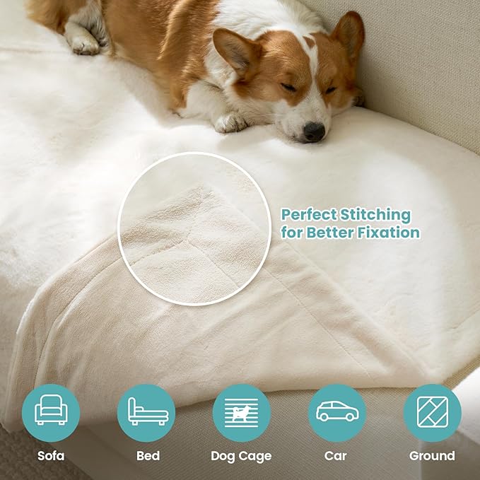 Luxury Faux Fur Throw Blanket Twin, Ultra Soft Waterproof Pet Blanket, Cozy - Image 4