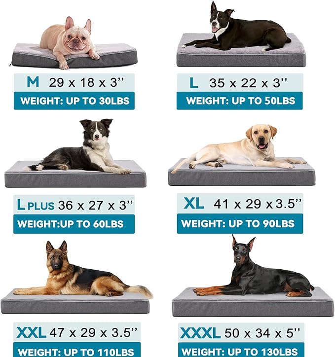 Memory Foam Large Dog Bed, Cooling Dog Beds - Image 6
