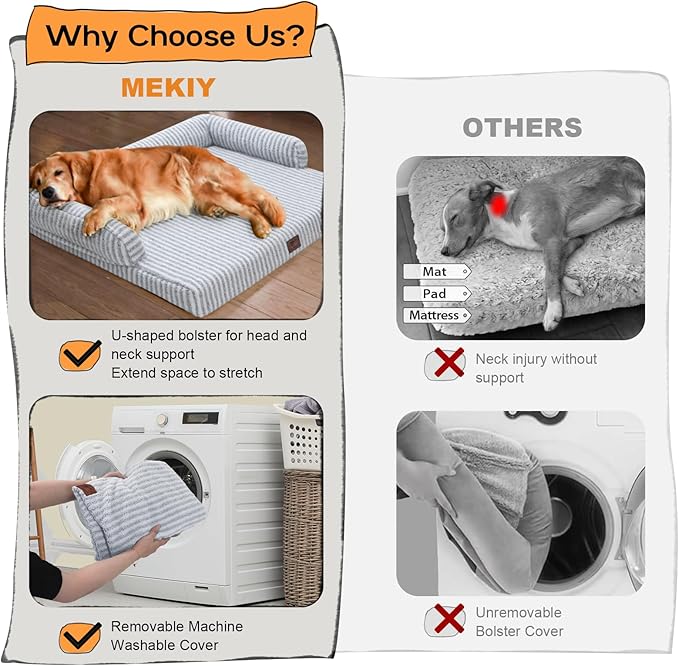 Orthopedic Waterproof Dog Bed for Extra Large Dog Sofa Comfy Pet Bed - Image 4