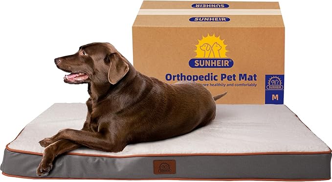 Sunheir Orthopedic Dog Bed for Medium Dogs, Waterproof Deluxe Plush Dog Crate - Image 7