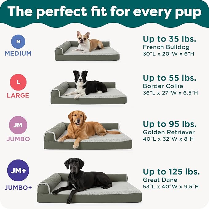 FurHaven Orthopedic Dog Bed for Large Dogs, Sofa Contour Mattress - Image 6