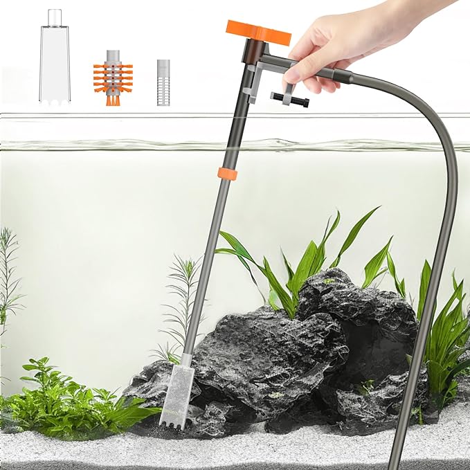 Pawfly 3-in-1 Aquarium Water Changer, Gravel Cleaner & Tank Brush – Fish Tank by Pawfly