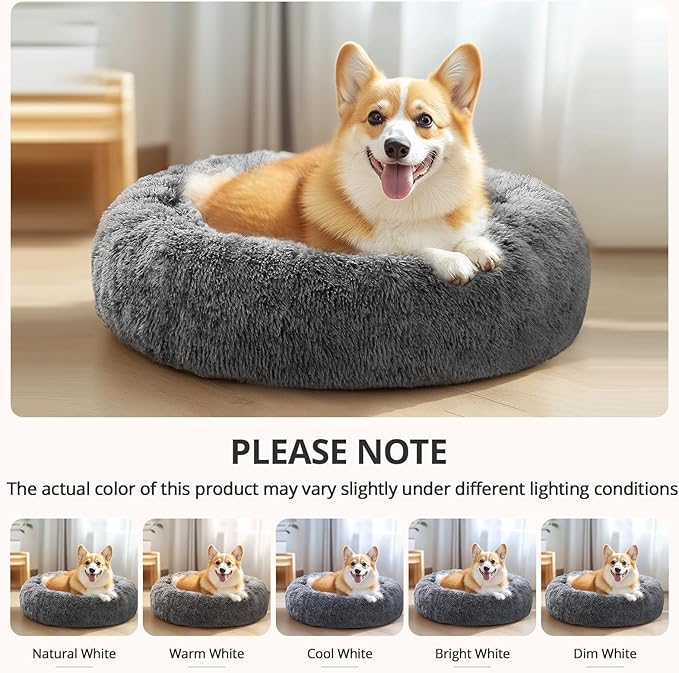 JOLLYVOGUE Calming Dog Bed Large Size Dog, Anti-Anxiety Donut Large Pet Bed - Image 6