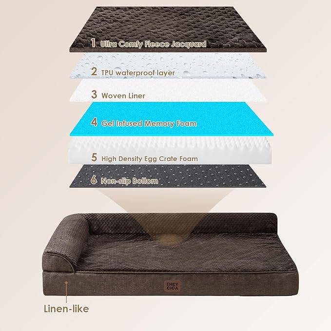 EHEYCIGA XXL Dog Bed Memory Foam, Orthopedic Giant Dog Bed Jumbo - Image 5