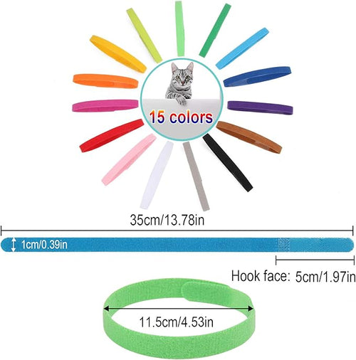 15 Pcs Puppy Whelping Collars Newborn Pet Collars Double-Sided Soft Adjustable - Image 2